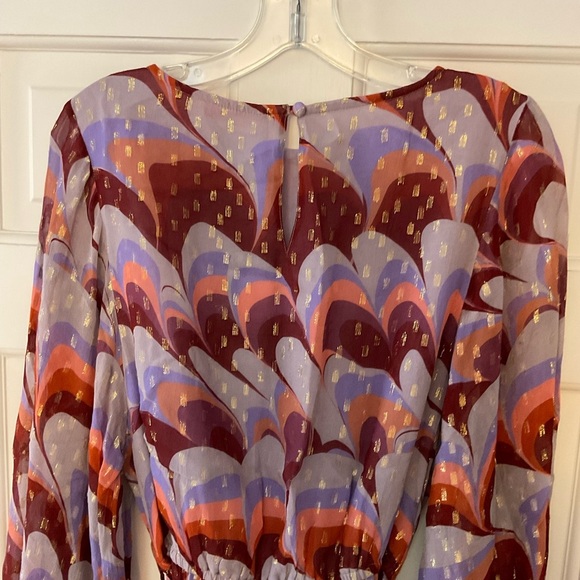 Oliphant FLIRTY SHORT DRESS- VENICE COGNAC Metallic Size S NWT Party Cocktail - Picture 10 of 15